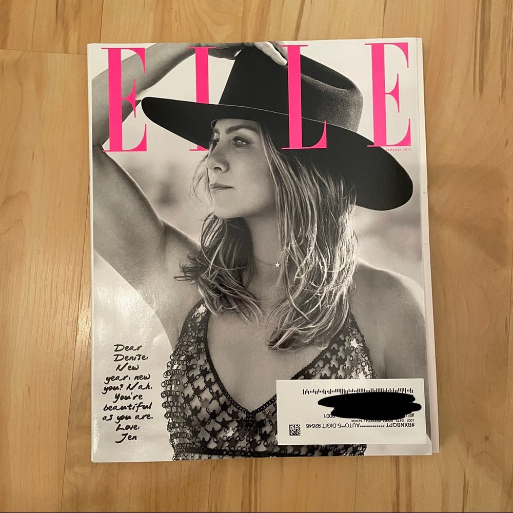 Elle Magazine Jennifer Aniston Cowgirl Cover